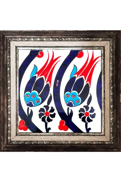 Armada Çini 20x20 Cm Sp 77 Kütahya Tile Iznik Tulip Pattern Tile Panel