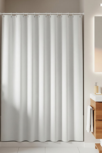 Tropikhome Banyo Perdesi - Tek Kanat Duş Perdesi, Polyester Kumaş Duşakabin P...