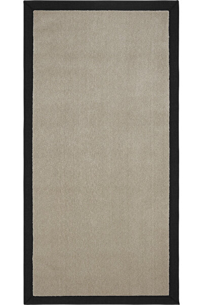 Cool Halı Monet Bordürlü Kalın Gri Bej Mutfak Halısı Sık Dokuma Leke Tutmaz T...