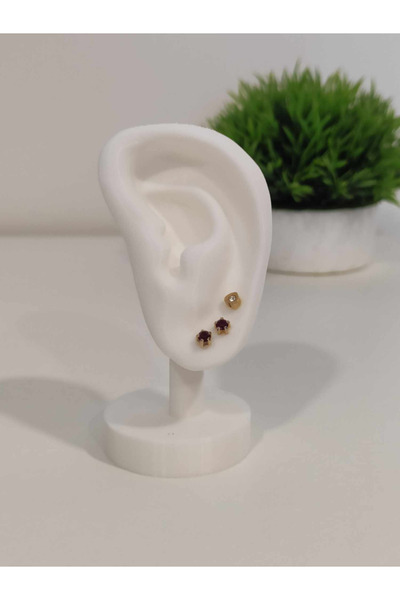 Minikbahcem Ear Shaped Earring Stand – Minimalist Ear Model Stand