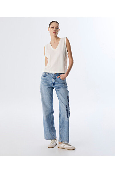 Twist SLOGANLI JEAN PANTOLON