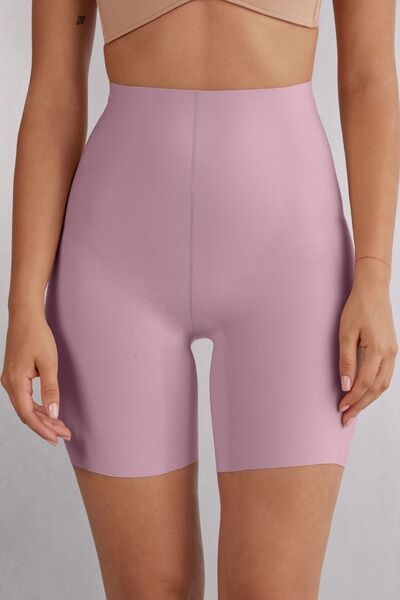 MİSTİRİK Anoky Μοντέλο Υψηλής Μέσης Ελαστικού Υφάσματος Πλευρική Σιλικόνη Λέιζερ Κομμένα Σορτς Κορσέ Ροζ χρώμα