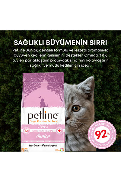 Petline Kondroitin Ve Taurin Destekli Tavuklu Yavru Kedi Maması 3kg ( 2 X 1,5...