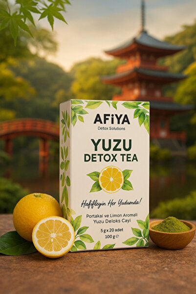 Afiya Detox Solutions Matcha (MAÇA) Ve Yuzu Detoks Çayı, Diyet Form Çayı 20 A...