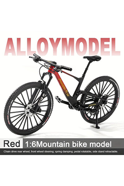 Choice نموذج دراجة جبلية معدنية حمراء عتيقة صغيرة الحجم من سبائك معدنية كلاسي...