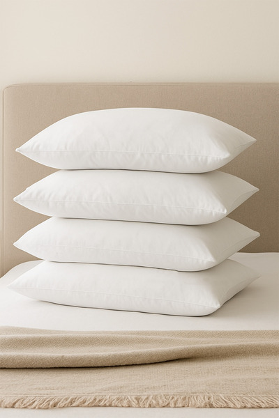 HRN Textile 4-Piece Terry Cotton Cotton Covered Pillow Protector Mattress - Liquid Proof & Silent (50X70 cm)