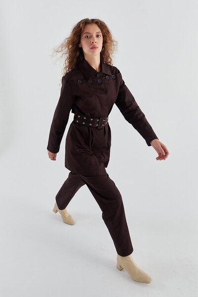 MARKALİSTE Lassie Trench Set Brown