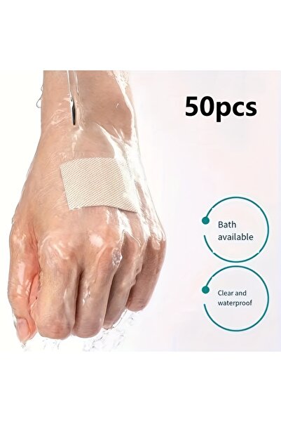 Choice 50 Pcs 10/25/50/100pcs Waterproof Transparent Stickers - Disposable & Square Shaped