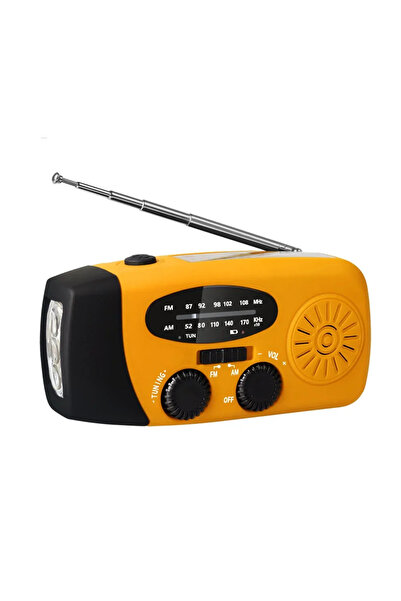 Choice مولد يدوي بالطاقة الشمسية بنظام راديو للطقس، بنك طاقة خارجي، متوافق مع واجهة USB