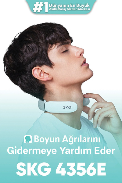 SKG 4356E Özel Isı Terapisi-Termoterapi TENS EMS Frekans Destekli Boyun Masaj Aleti, Taşınabilir