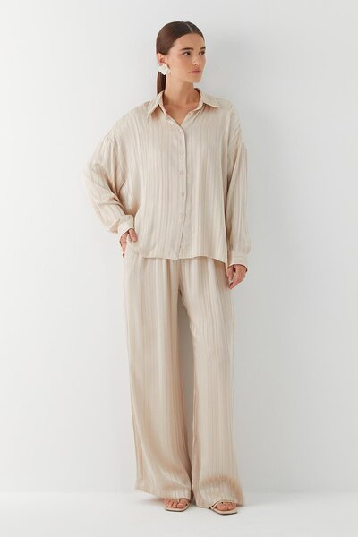 MARKALİSTE Flowy Oversize Suit Stone