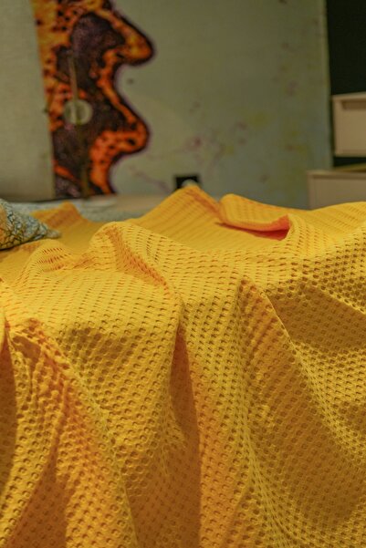 Muteks Premium Single Summer Pike - 100% Cotton, Anti-Sweat, Yellow Color (160x240cm)