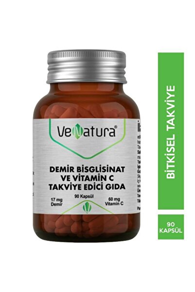 VeNatura Demir Bisglisinat ve Vitamin C 90 Kapsül