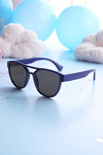 Chunky Frame Edu 0-10 Years Uv400 Certified Navy Blue Children's Sunglasses