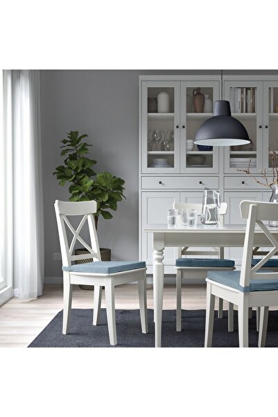 IKEA sandalye minderi, siyah, 42/35x40x4 cm 4'lü Minder seti