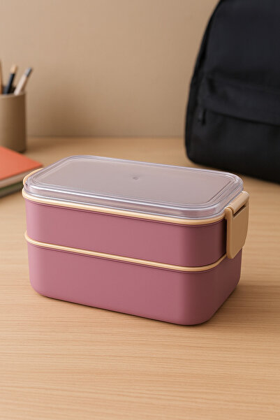 ZAYRE 2 Layers Meal Storage Container Lunch Box Set Athlete Diet Student Fitness School Workplace Lunch Box