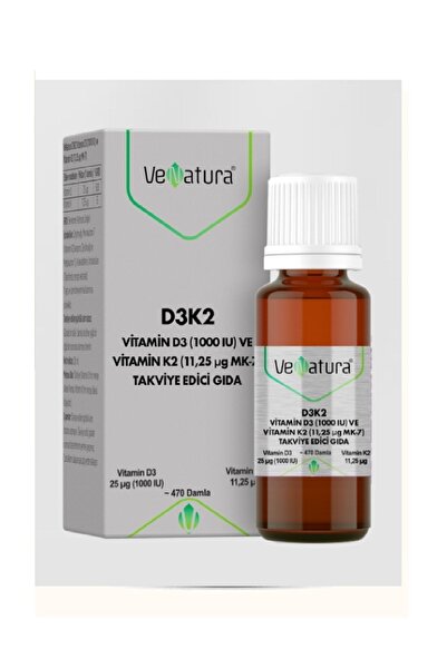 VeNatura D3k2 (11,25 Mcg) Takviye Edici Gıda