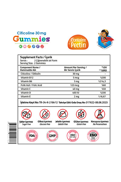 Validus Kids (SİTİKOLİN) 60 Gummies