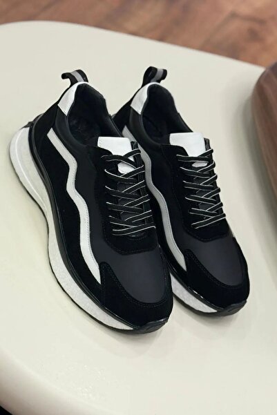 Paulo 1103 ΜΑΥΡΑ ΑΝΔΡΙΚΑ ΑΘΛΗΤΙΚΑ ΠΑΠΟΥΤΣΙΑ ΑΠΟ ΓΝΗΣΙΟ ΔΕΡΜΑ