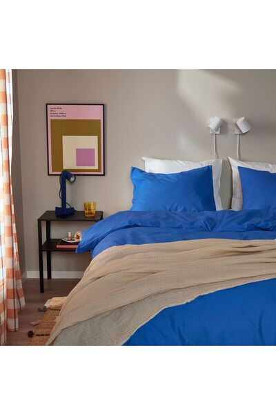 IKEA Σετ Παπλωματοθήκη Μονό - 150x200/50x60 cm, 54% Πολυεστέρας 46% Ιξώδες