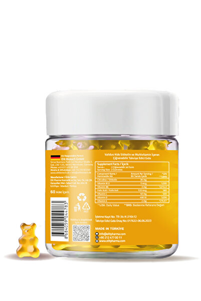 Validus Kids (SİTİKOLİN) 60 Gummies