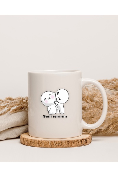 SERAMİK TOMRİSH SHOP -Seni Isırırım Yazılı -Sevgiliye Komik Kupa – Romantik M...