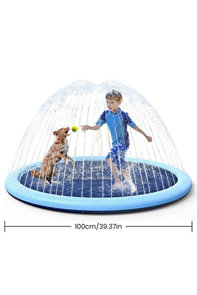 Choice 100CM Kids Dog Anti-Slip Splash Pad Thick Sprinkler Pool Summer Outdoor Water Toys Fun Backyard Foun