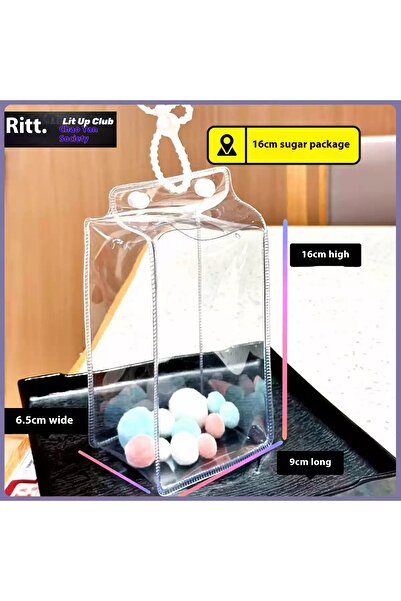 Choice لا دمية 16 سم حقيبة مشي مربعة شفافة بالكامل من لابوبو غطاء واقٍ لوضعية...