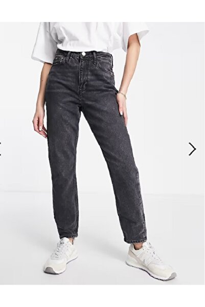 DELDNM Pantaloni de blugi Boyfriend pentru femei STRA Smoked Mom talie înaltă...