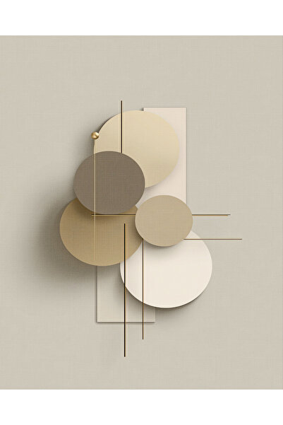 fuart.co Krem Daire Dijital Baskı Poster (Çerçevesiz)