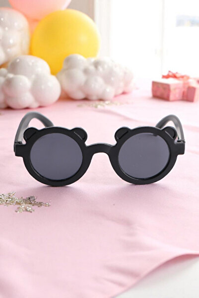 Chunky Frame نظارات شمسية مستديرة للأطفال من عمر 0 ​​إلى 10 سنوات مع دب محشوة...