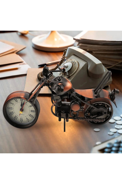 SepetBudur Metal Motorcycle Clock