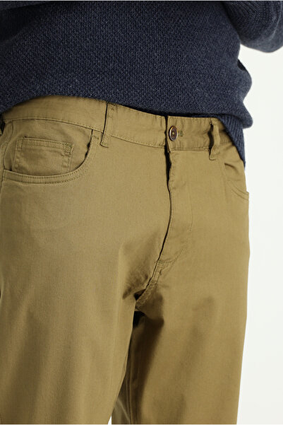 Kiğılı Regular Fit Likralı Kanvas / Chino Pantolon