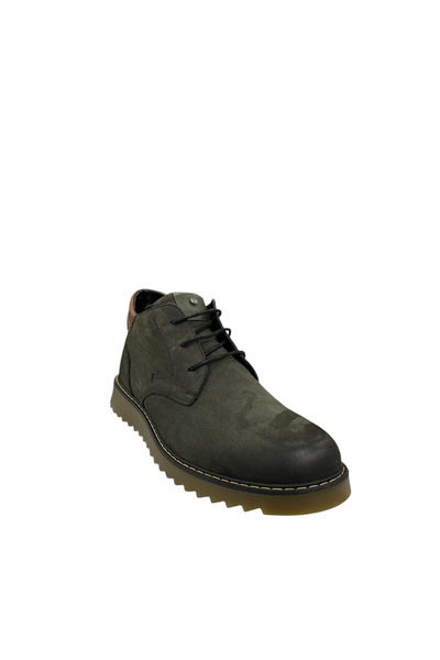 JAMES FRANCO 6210 44858 Anthracite Genuine Leather Men's Boots Khaki Green