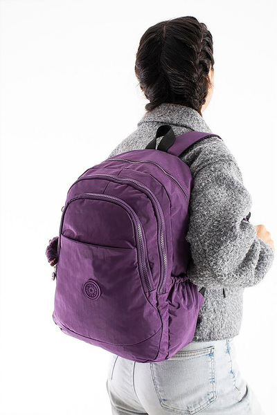 İMAKS Водостійка тканина Krinkıl / Klinkır з багатомісним рюкзаком та шкільною сумкою, фіолетова 8812