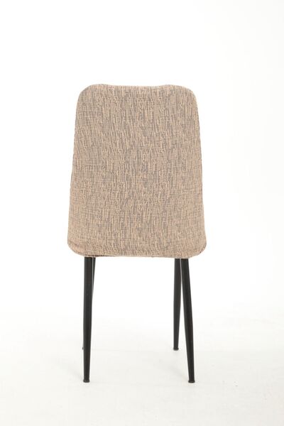 köklem Jakarlı, Çubuk Desen Oval Sandalye Kılıfı, Yıkanabilir Sandalye Örtüsü 1 adet