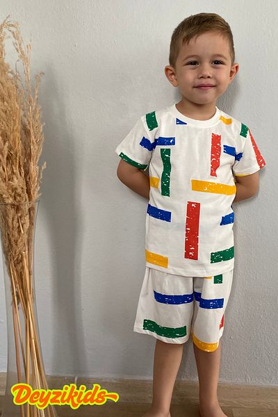 Deyzikids Printed T-Shirt Kids Girls and Boys Tracksuit Set Cute and Cool Casual T-Shirt and Bottom Top 2-5 Years