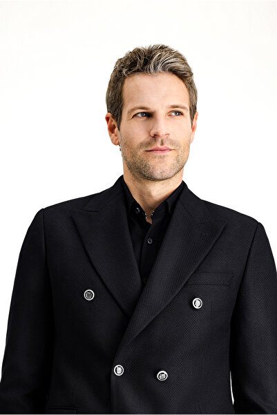 Kiğılı Slim Fit Slim Fit Patterned Double Breasted Jacket