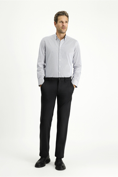 Kiğılı Cămașă clasică din bumbac cu dungi, cu mânecă lungă, slim fit
