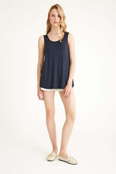 COTENCONCEPT 3 Pieces A-Line Plus Size Cotton Thick Strap Tank Top T-Shirt
