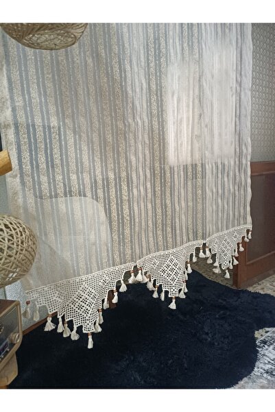 Cotopia Buldan Work Authentic Macrame Hand Lace Basement Local Breeze Tulle Curtain Width X Boy Shape