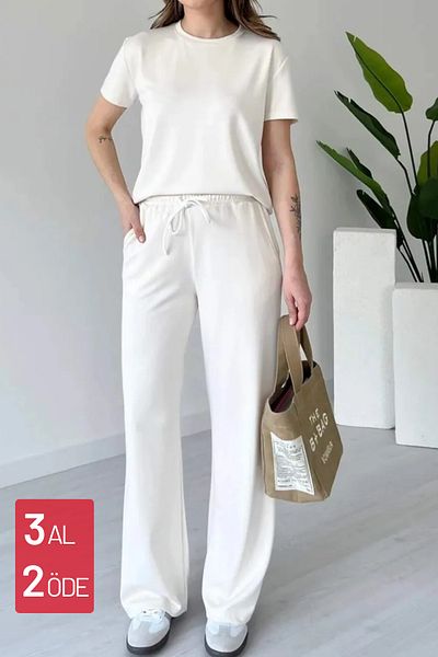 Balenbi Women's Modal Fabric Short Sleeve Tracksuit Set 1098