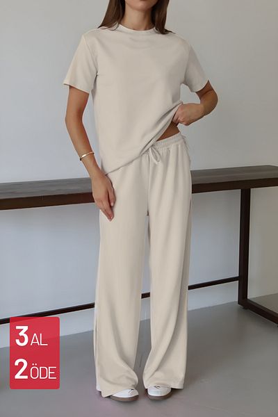 Balenbi Women's Modal Fabric Short Sleeve Tracksuit Set 1098