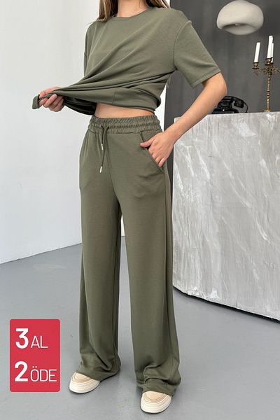 Balenbi Women's Modal Fabric Short Sleeve Tracksuit Set 1098