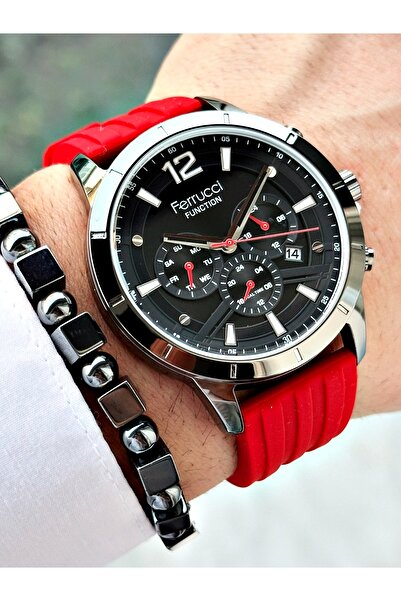 Ferrucci Function FCF03297FS Silikon Kordon Erkek Kol Saati