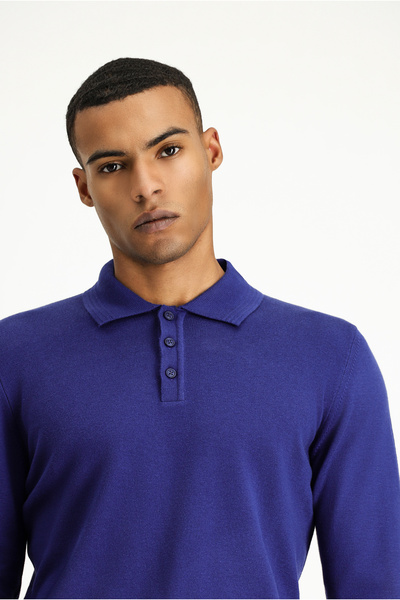 Kiğılı Polo Neck Regular Fit Cotton Knitwear Sweater