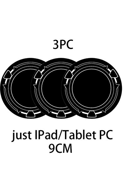 Choice 3 قطع 9 سم - ورقة كبيرة 6 سم لأجهزة iPhone وAndroid 9 سم رقعة معدنية لأجهزة iPad والهاتف اللوحي من أجل شفط مغناطيسي