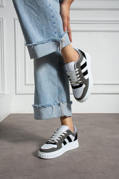 L.A Polo White Smoked Casual Women's Sneaker