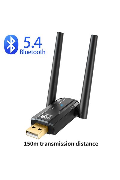Kebidumei BT5.4 150m 150m USB Bluetooth 5.4 Adapter 5.3 Dongle for PC Wireless Mouse Keyboard Music Audio Rece