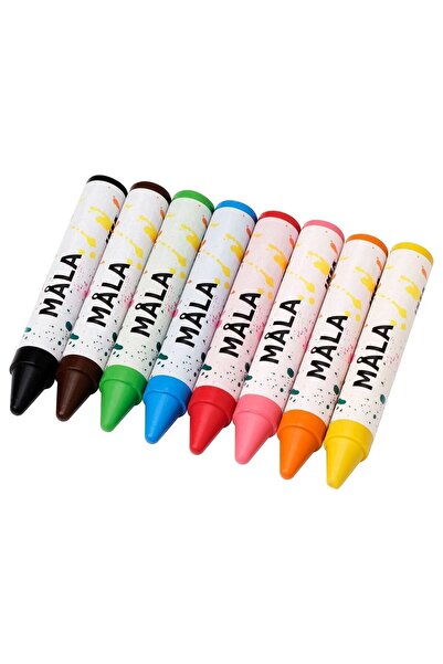 IKEA Mala Crayons - Various Colors - 8 Pieces